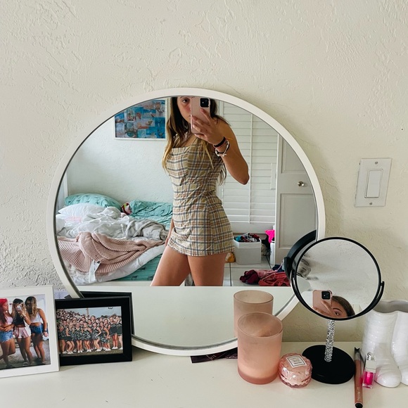 Tan plaid romper - Picture 3 of 5